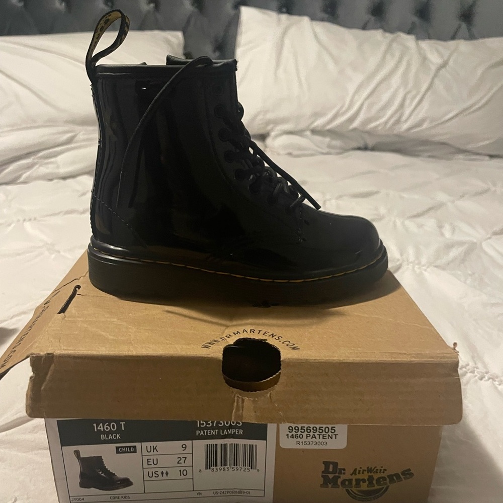 Black Patent leather Dr Marten boots